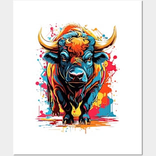 angry bull Posters and Art